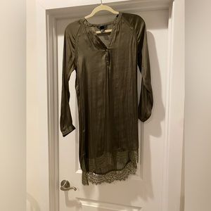 H&M navy green lace dress. Size 2. Washed never worn.